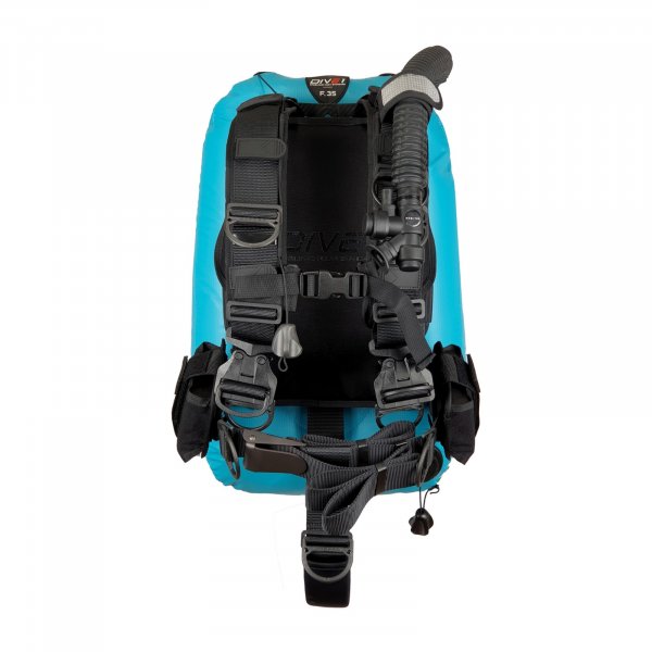 DIVE1 F35 Jacket - Soft Backplate System Marine Fabric Turquoise
