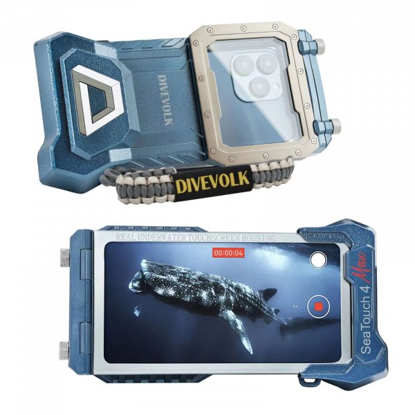 Divevolk - SeaTouch 4 MAX Smart Phone Housing - Blue