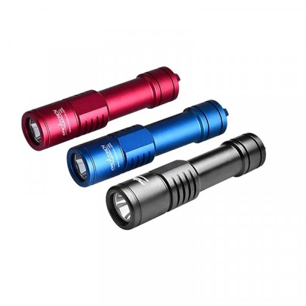 OrcaTorch - D520 - Tauchlampe Set mit Drehschalter, 2 Akkus, max. 1000 Lumen Schwarz