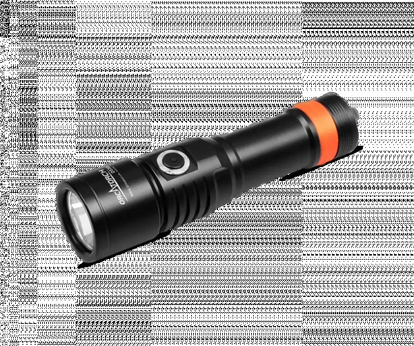 OrcaTorch - D530 Spot Tauchlampe Set, 2 Akkus, 1300 Lumen, 8 Grad