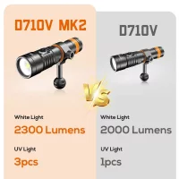 OrcaTorch - D710V MK2 Videolicht mit 3 Farben - max. 2300...