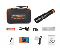 OrcaTorch - DC710 Tauchlampe Set mit USB-C-Direktladung, 1 Akku, max. 3000 Lumen