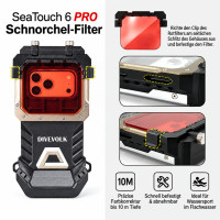 Divevolk - SeaTouch 6 Pro - Schnorchel-Rotfilter